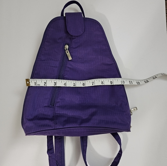 Baggallini Purple Convertible Multi Zip Sling Bag Backpack - Picture 10 of 12